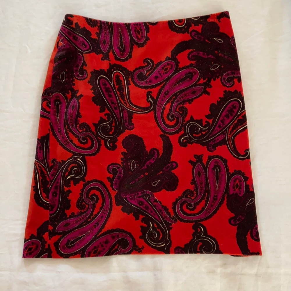 Velvet paisley skirt